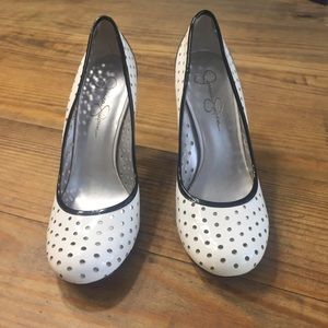 Jessica Simpson Y2K Heels Black and White